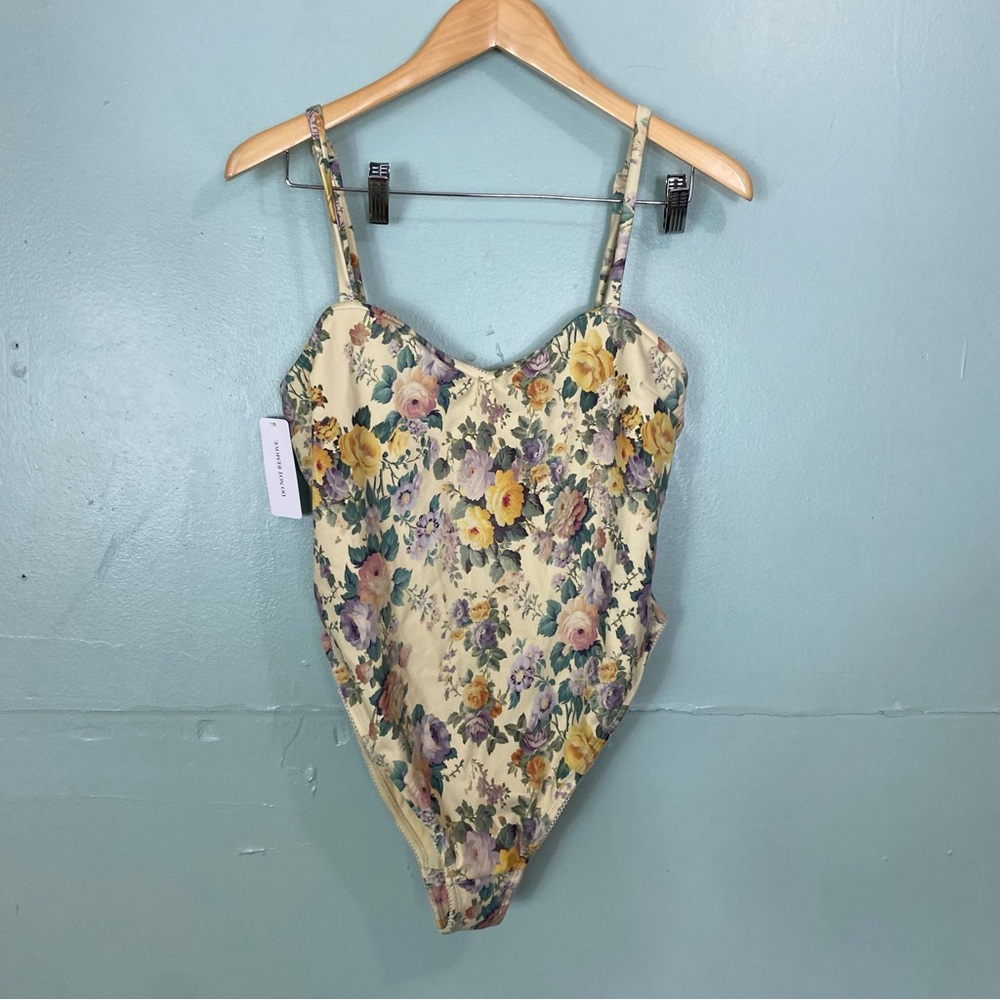 Selkie Swimmers The Cannes One Piece Swimsuit Floral Size XL - Picture 2 of 6